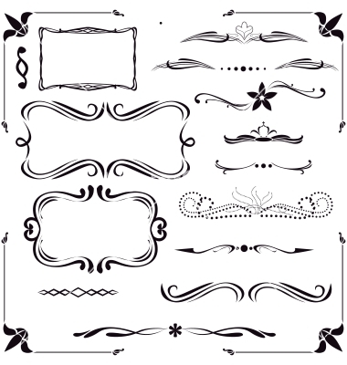 Set Calligraphic Design Elements Vector Art Download Magazine