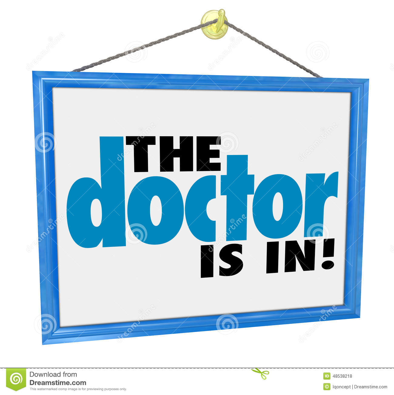 The Doctor Is In Sign Check Up Physical Appointment Office Adver Stock