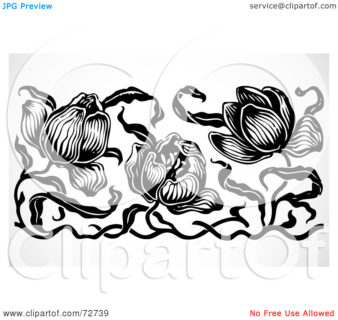 Tulip Clipart Black And White Clip Art Pictures