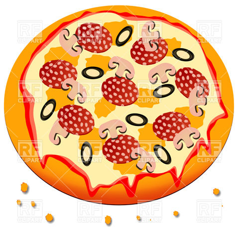     With Mushrooms And Salami Download Royalty Free Vector Clipart  Eps