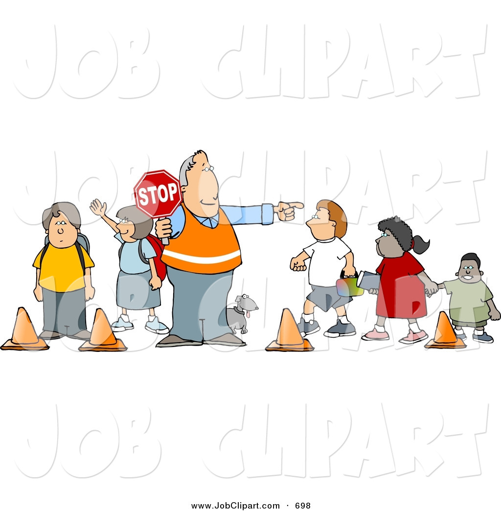 Larger Preview  Job Clip Art Of A Crosswalk Crossing Guard Man With A