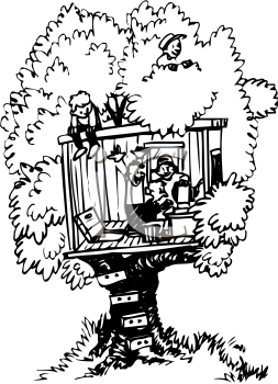 Royalty Free Treehouse Clip Art Buildings Clipart