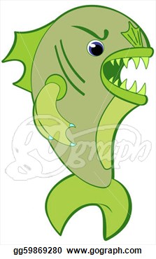 Stock Illustrations   Angry Fish  Stock Clipart Gg59869280