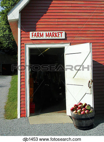 Stock Photo Of Country Store Farm Market Shack Building With Open Door    