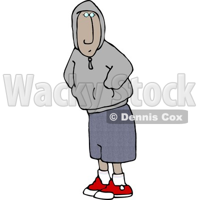 Young Man Wearing A Hoody Clipart Picture   Dennis Cox  6283