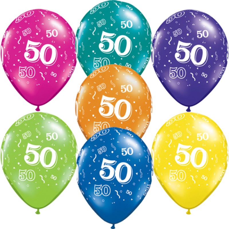 50th Birthday Latex Balloon   Party Plus Sm5