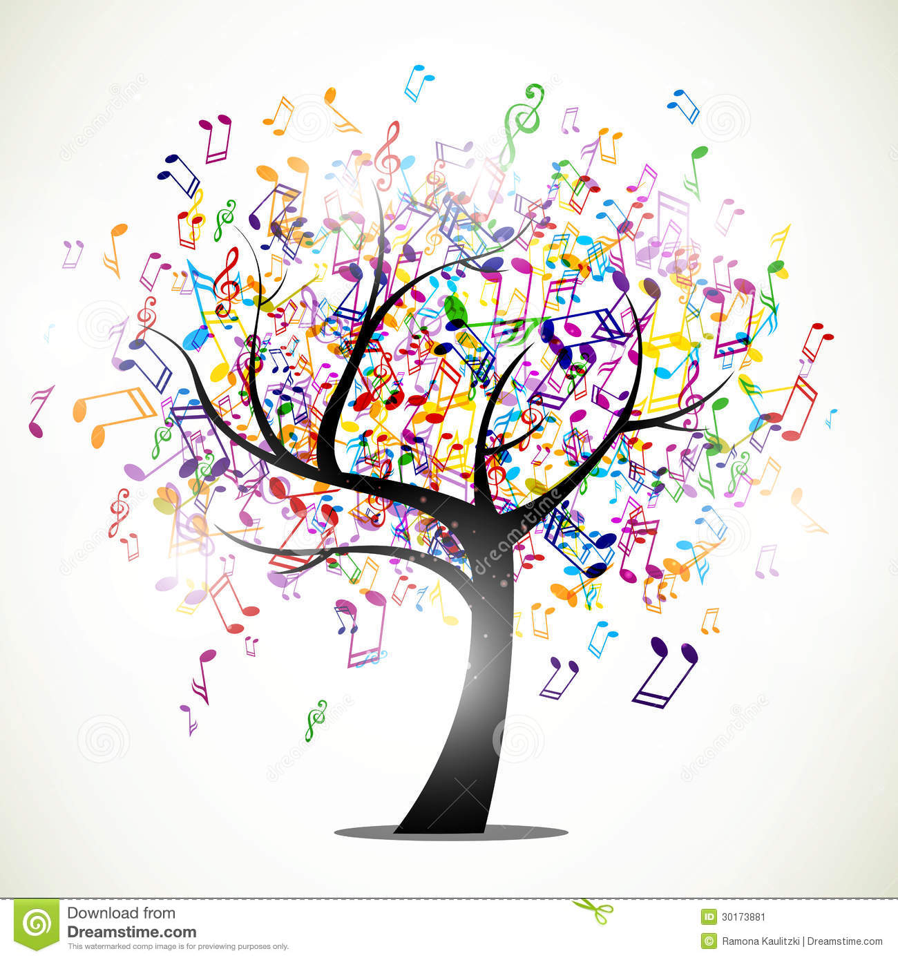 Abstract Music Tree Stock Image   Image  30173881