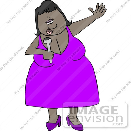 African American Singer Woman Clipart    14835 By Djart   Royalty Free