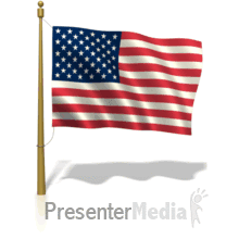 American Flag Flying Powerpoint Animation