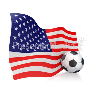 American Flag With Soccer Ball