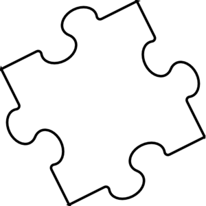 Black White Puzzle Piece Clip Art At Clker Com   Vector Clip Art