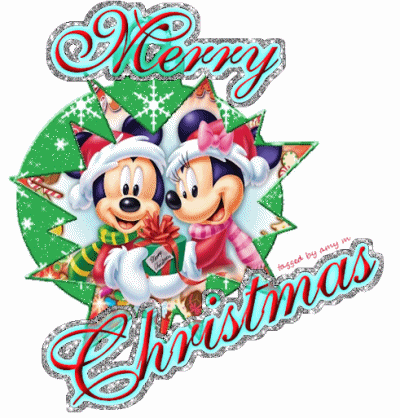 Christmas Scraps Glitter Animation Mickey Mouse