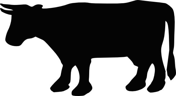 Cow Silhouette 1 Clip Art At Clker Com   Vector Clip Art Online
