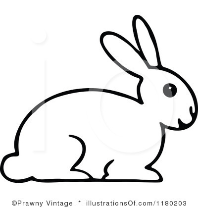 Free Black And White Rabbit Bunny Clip Art
