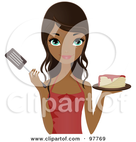 Free  Rf  Clipart Illustration Of A Pretty African American Chef Woman