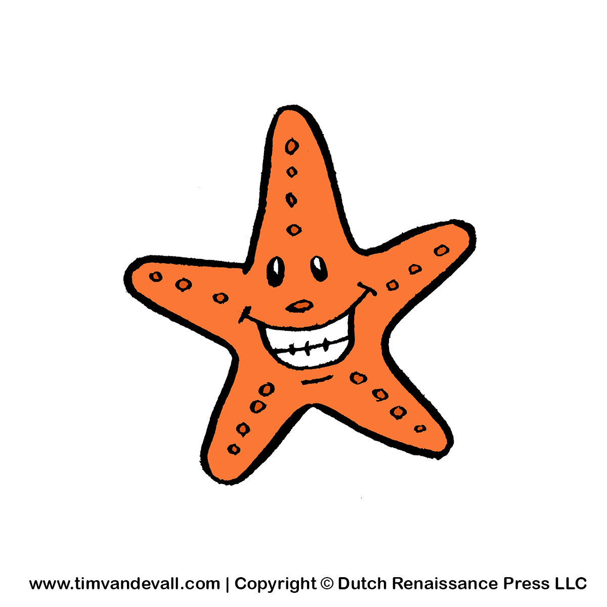 Free Starfish Clipart Cartoon   Ocean Life Clip Art