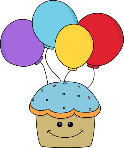 Happy Birthday Cupcake Clipart Cupcake Balloons Png