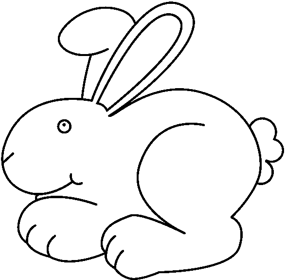 Happy Easter Bunny Clip Art Black And White