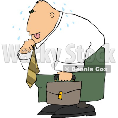 Loosening Up The Tie Around His Neck Clipart   Dennis Cox  4652