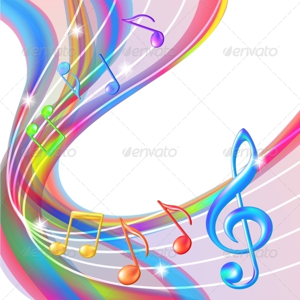     Para  2013 06 17 Colorful Abstract Notes Music Background Backgrounds