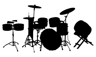 Rock Band Music Instruments Silhouette   Just Free Image Download