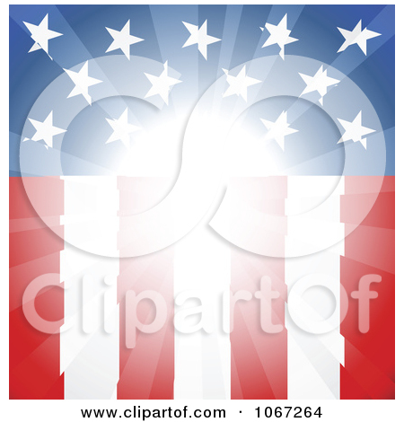 Royalty Free  Rf  Clipart Illustration Of A 3d American Heart Flag By