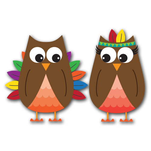 Thanksgiving Owls Clip Art Svg