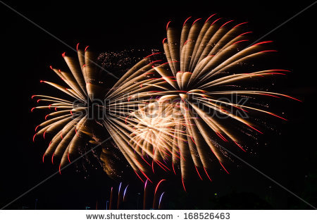     An Exploding Champagne Bottle With Happy New Year Text Clipart Image