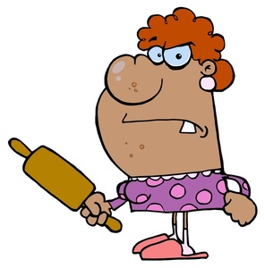 Angry Clipart Image   An Angry African American Housewife With A