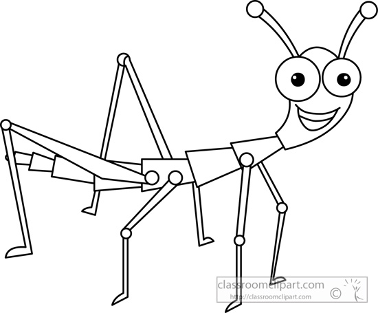 Animals   Stick Insect 02 1029 Outline   Classroom Clipart