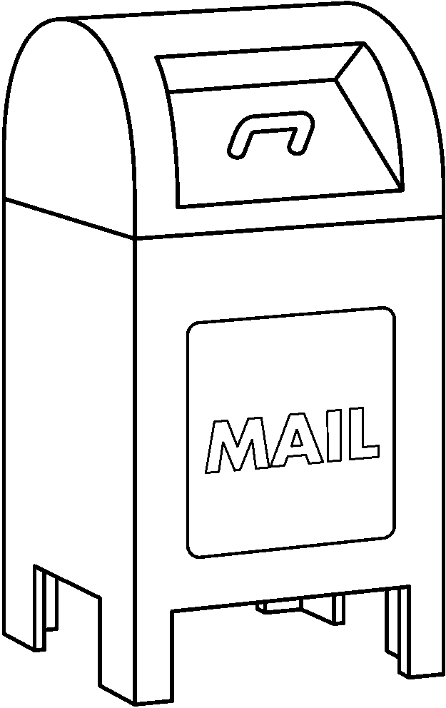 Art Black And White Index Of  Ces Clipart Carson  Mailbox Clipart