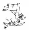 Black And White Country Mailbox   Royalty Free Clipart Picture