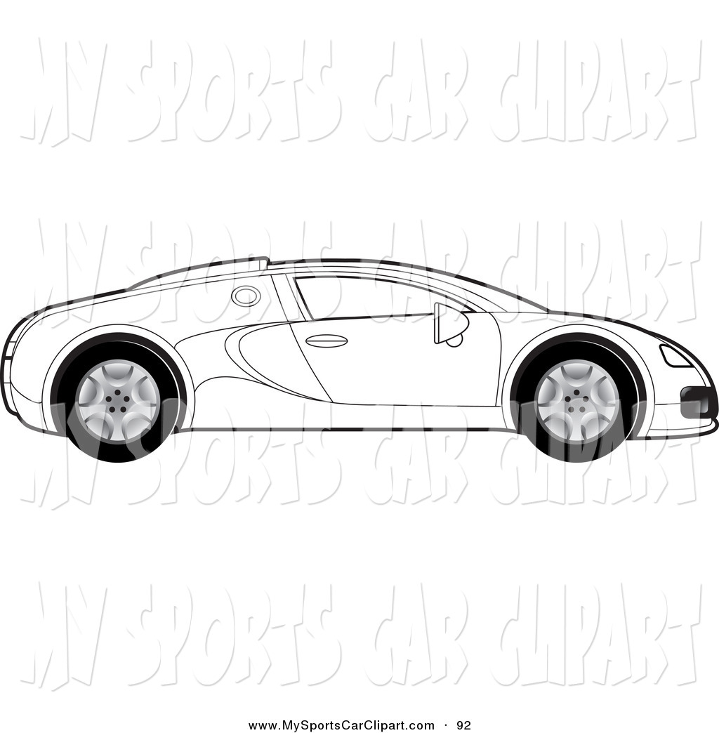 Black And White Lamborghini Stock Sports Car Clipart Illustrations