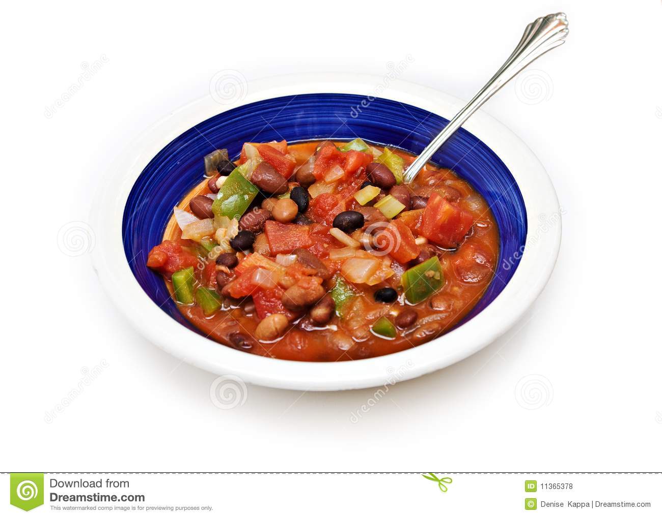 Bowl Of Chili With Beans Royalty Free Stock Photos   Image  11365378