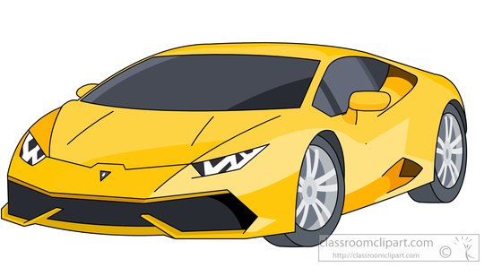 Download Yellow Lamborghini Sports Car Clipart 34234