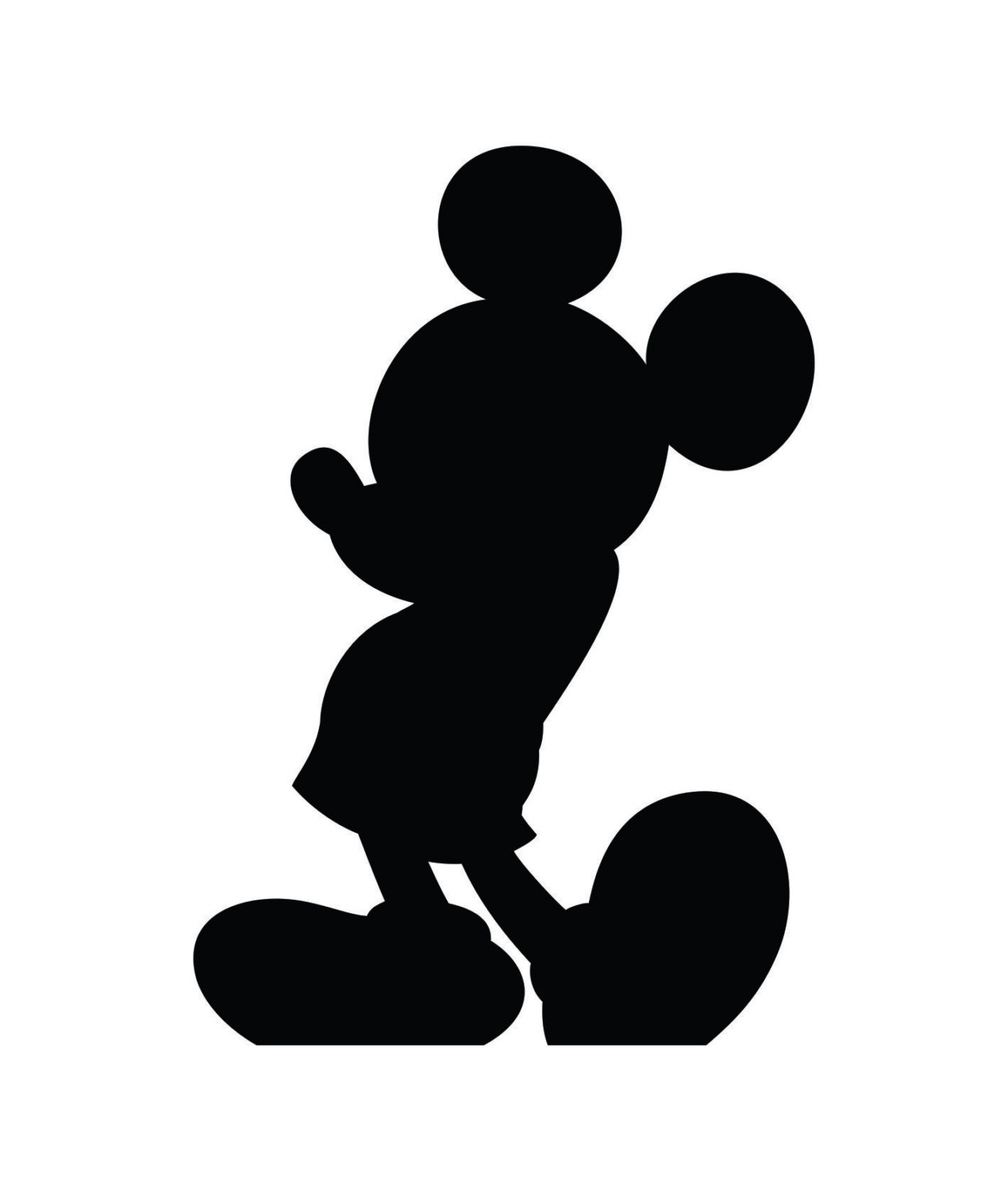 Mickey Mouse Silhouette Clipart   Free Clip Art Images