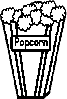 Popcorn Clip Art Black And White   Clipart Panda   Free Clipart Images
