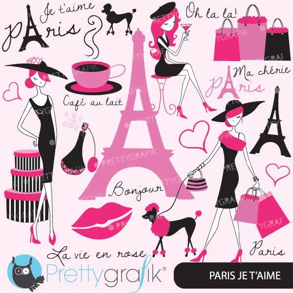 Prettygrafik Digital Art  New Item  Paris Fashion Girl