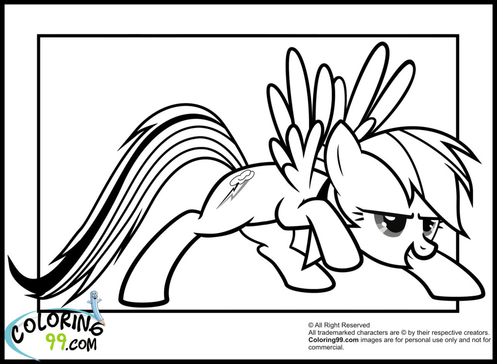 Rainbow Black And White Coloring Page Rainbow Dash Coloring Pages    
