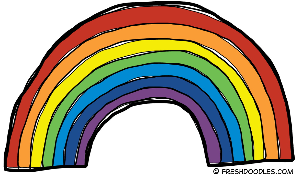 Rainbow Clip Art Black And White Rainbow Clipart Clipart Rainbow Png