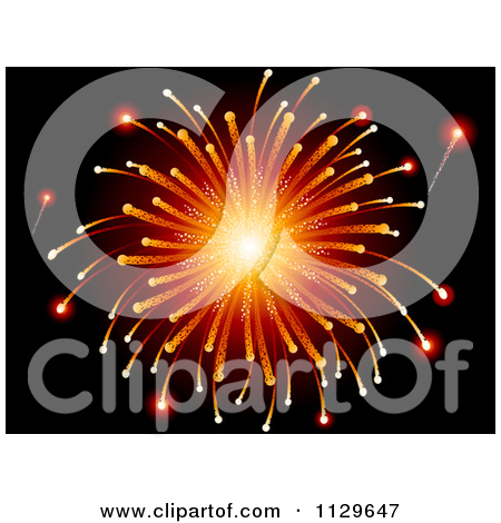 Rf  Clipart Illustration Of Rainbow Fireworks Shooting Out Of A Bottle
