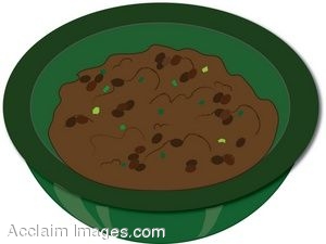 Royalty Free Clipart Illustration Of A Bowl Of Refried Black Beans