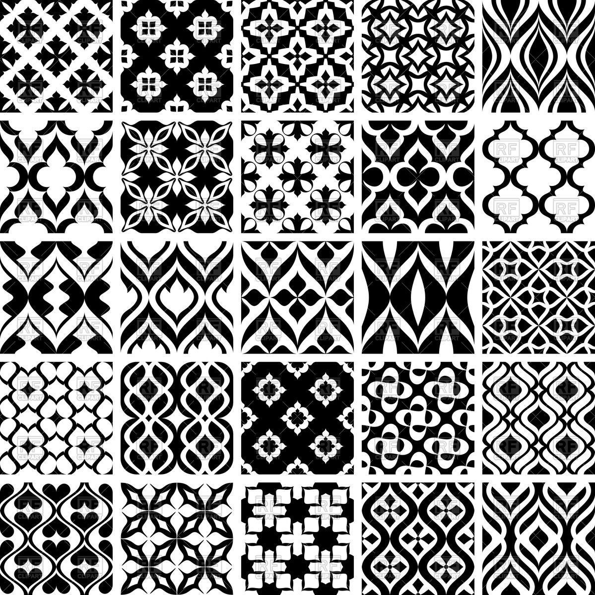 Black And White Seamless Simple Classic Patterns 46848 Backgrounds
