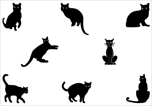 Black Cat Silhouette Graphics   Silhouette Clip Art