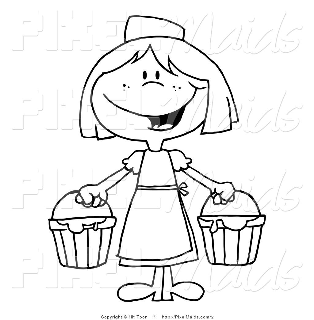 Cleaning Clipart Black And White Maid Clipart Illustrations