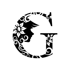 Flower Clipart   Black Alphabet G With White Background   Download