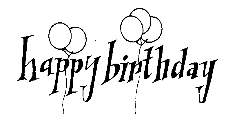 Happy Birthday Black And White   Clipart Panda   Free Clipart Images