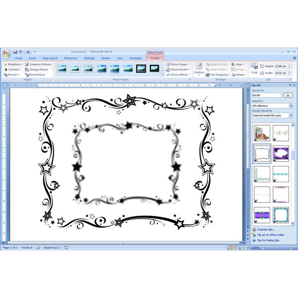 How To Add Free Borders Clip Art Microsoft Word Documents For Office