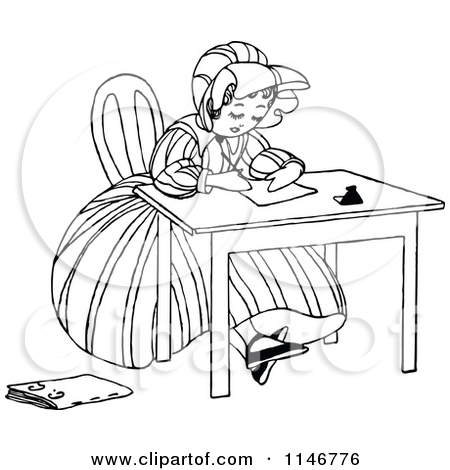 Kids Writing Clipart Black And White Clipart Of A Retro Vintage
