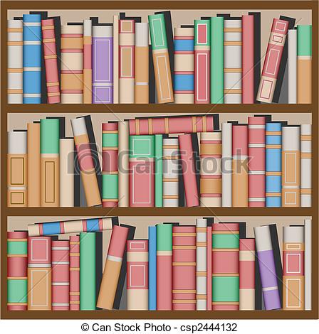 Of Books   Lots Of Books On Shelf Csp2444132   Search Clipart